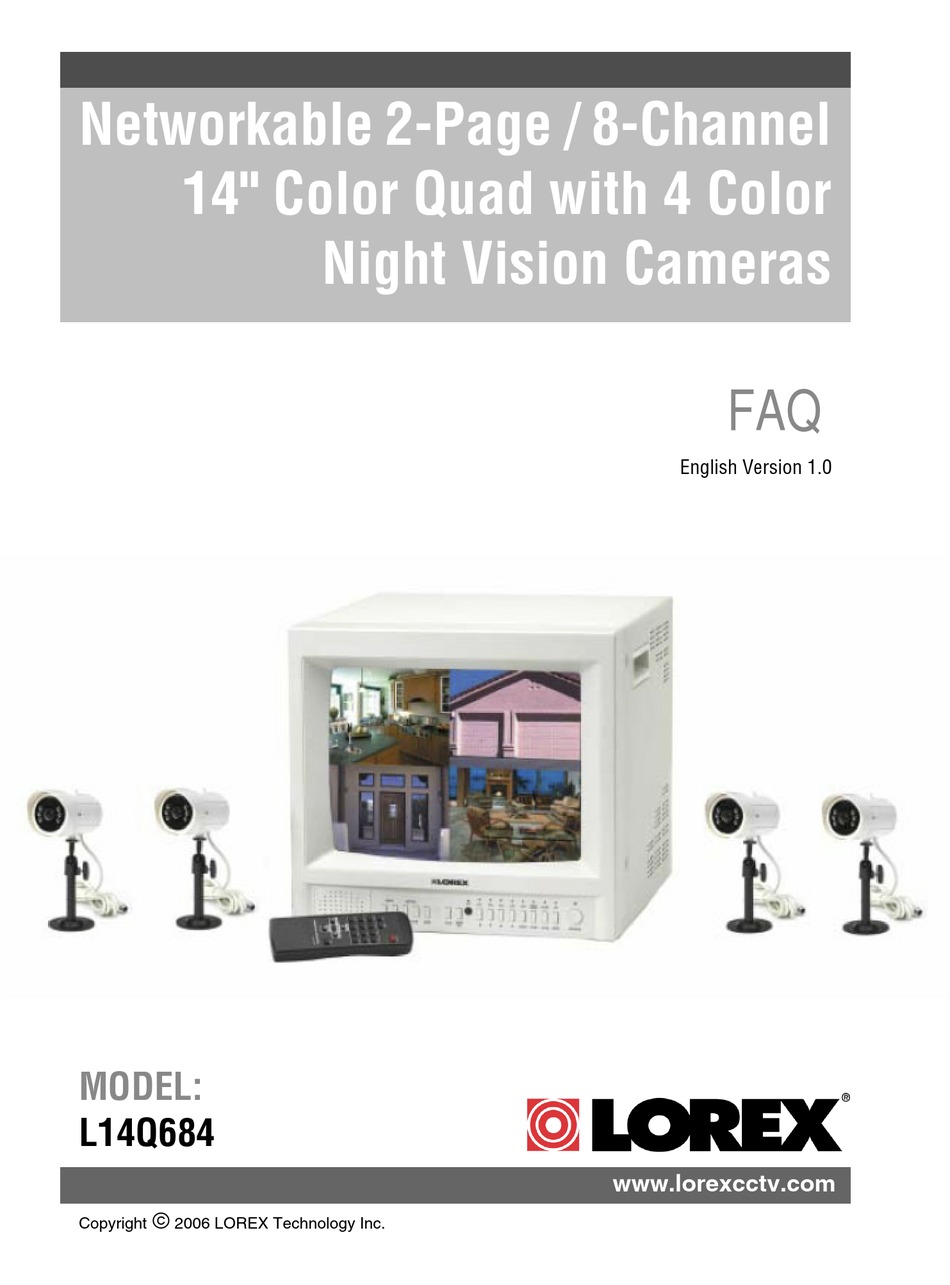 LOREX L14Q684 SECURITY SYSTEM FAQ ManualsLib
