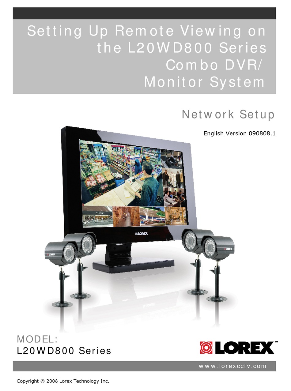 SECURITY CAMERA NETWORK SETUP MANUAL 