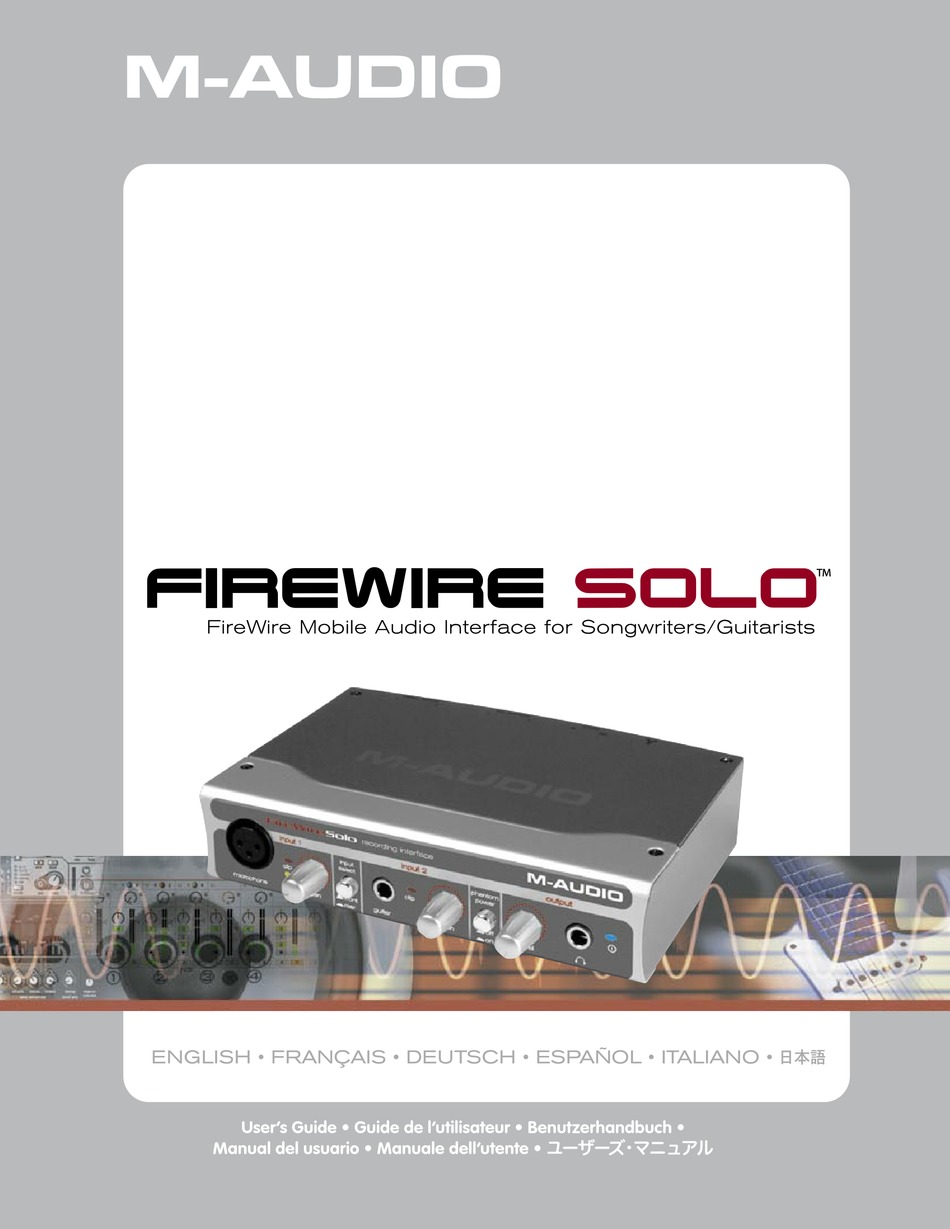 m audio firewire solo manual