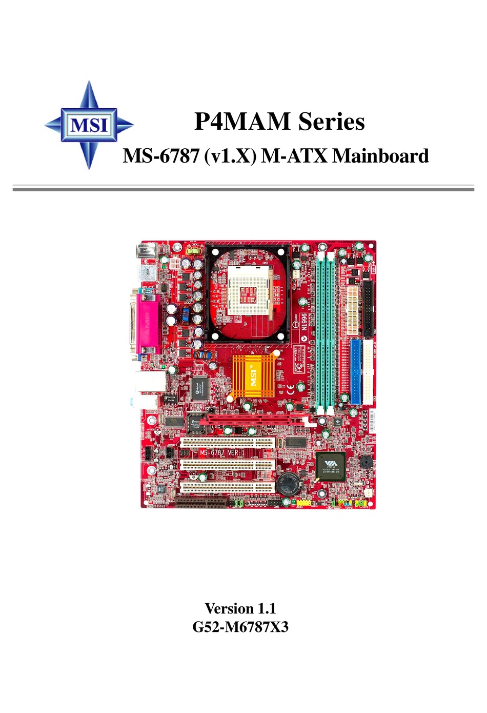 Msi Ms 6787 User Manual Pdf Download Manualslib