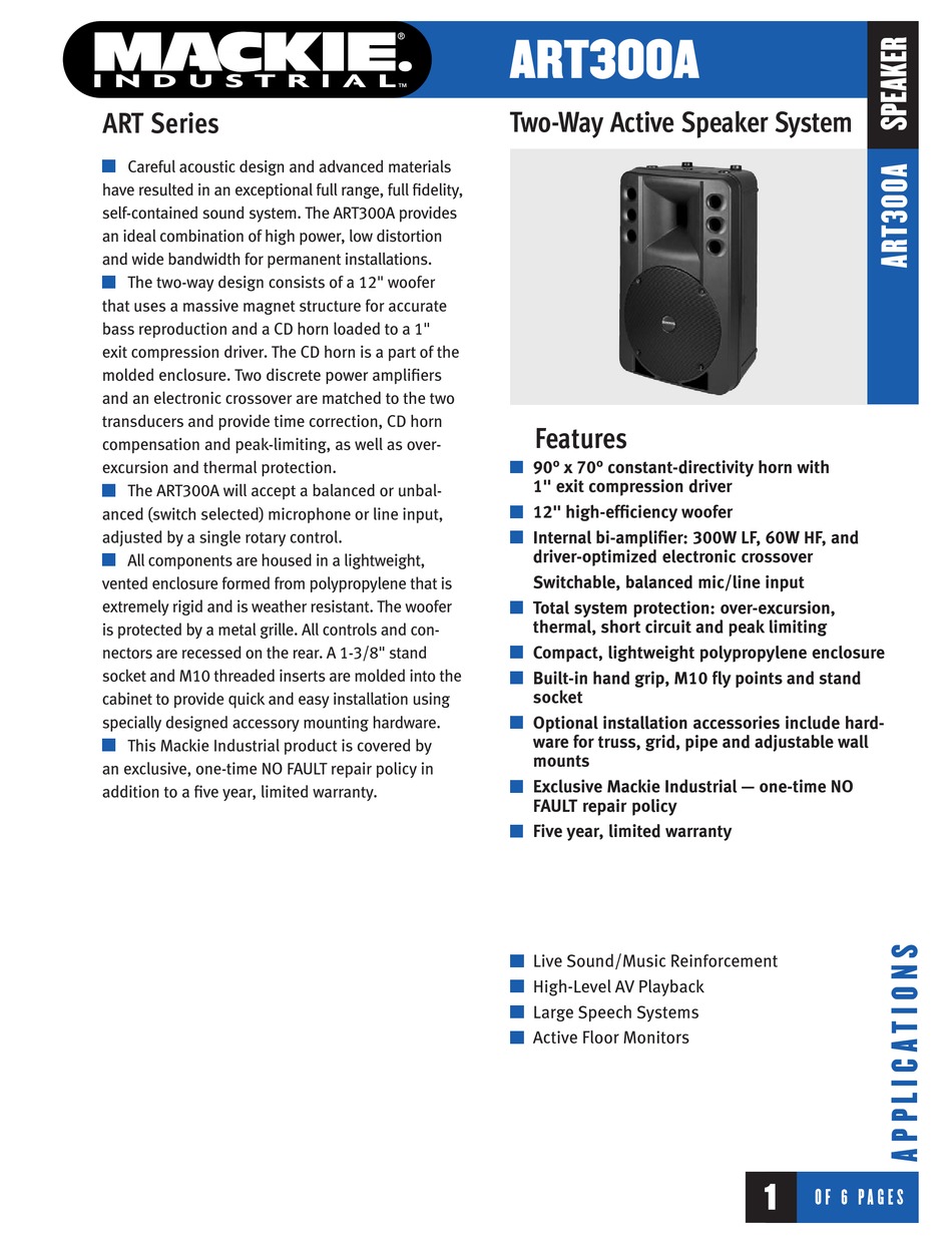 Mackie art300a Clearance
