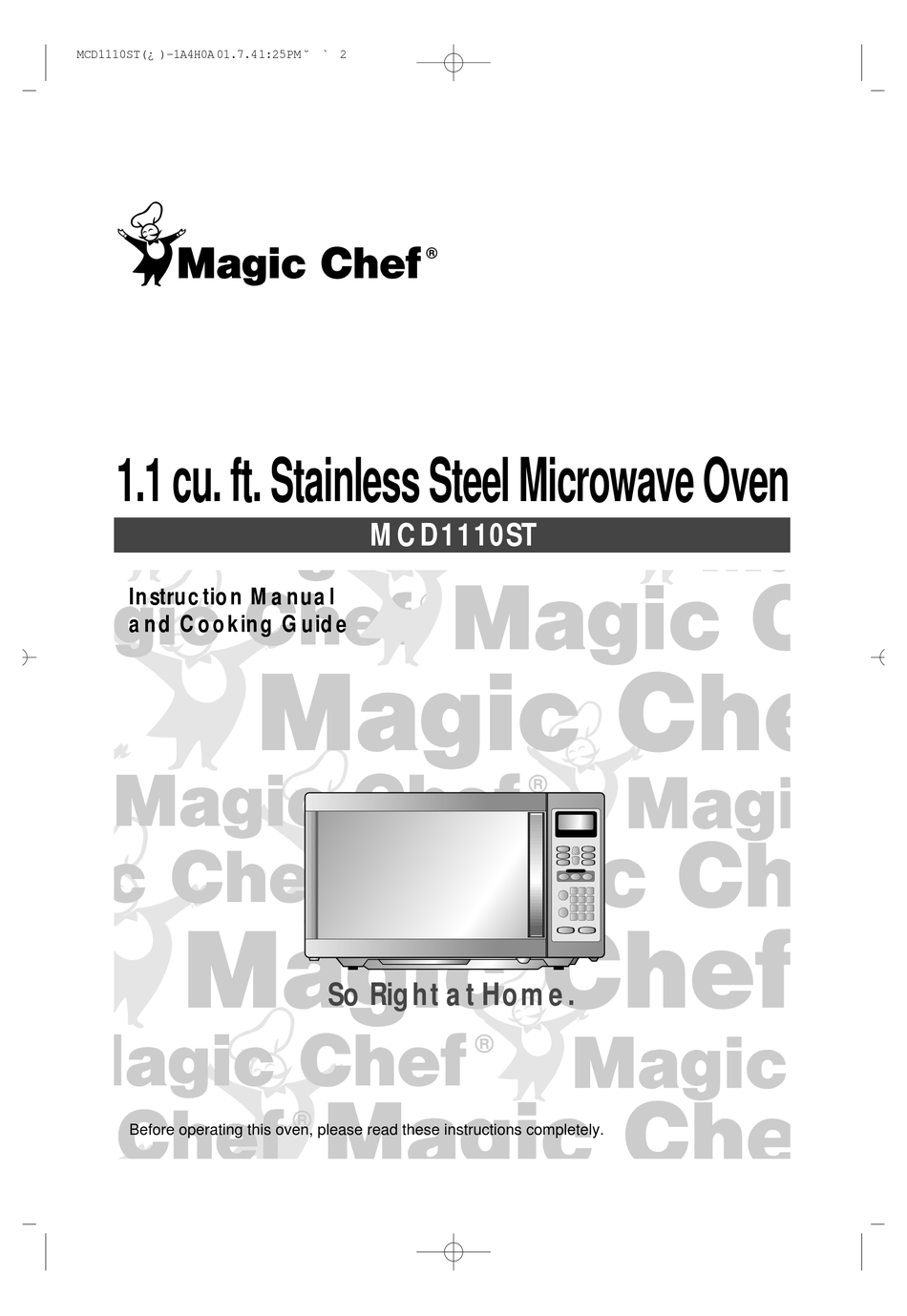 Magic Chef Mcd1110st Instruction Manual Cooking Manual Pdf Download Manualslib