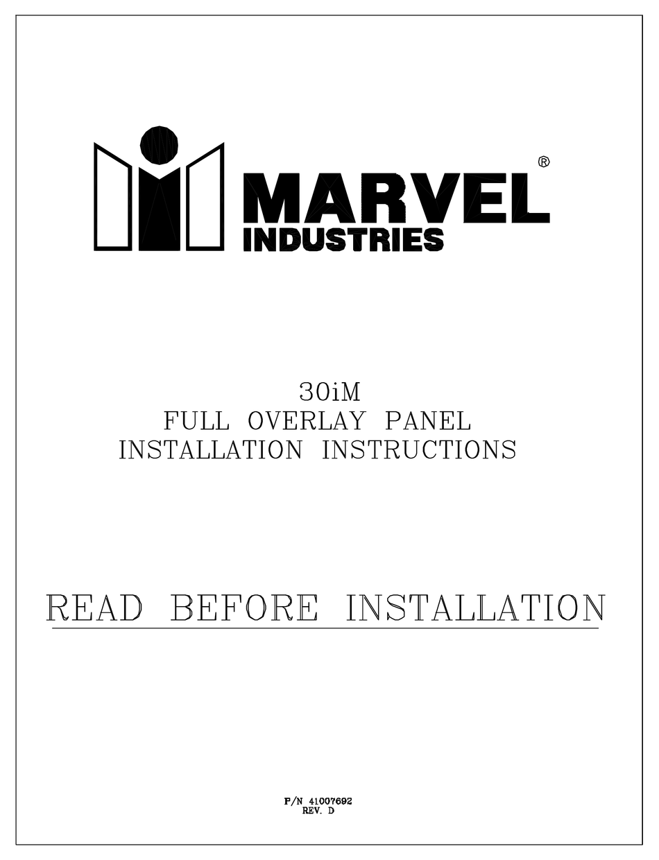 MARVEL 30IMBB ICE MAKER INSTALLATION INSTRUCTIONS ManualsLib