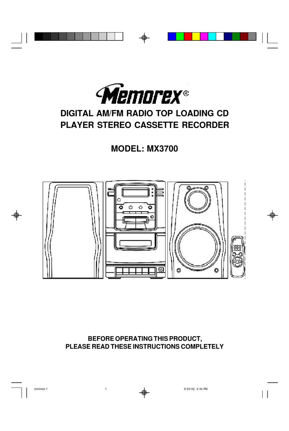 MEMOREX MX3700 USER MANUAL Pdf Download | ManualsLib