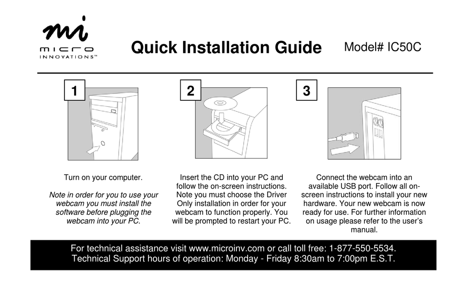 micro innovations pc camera drivers