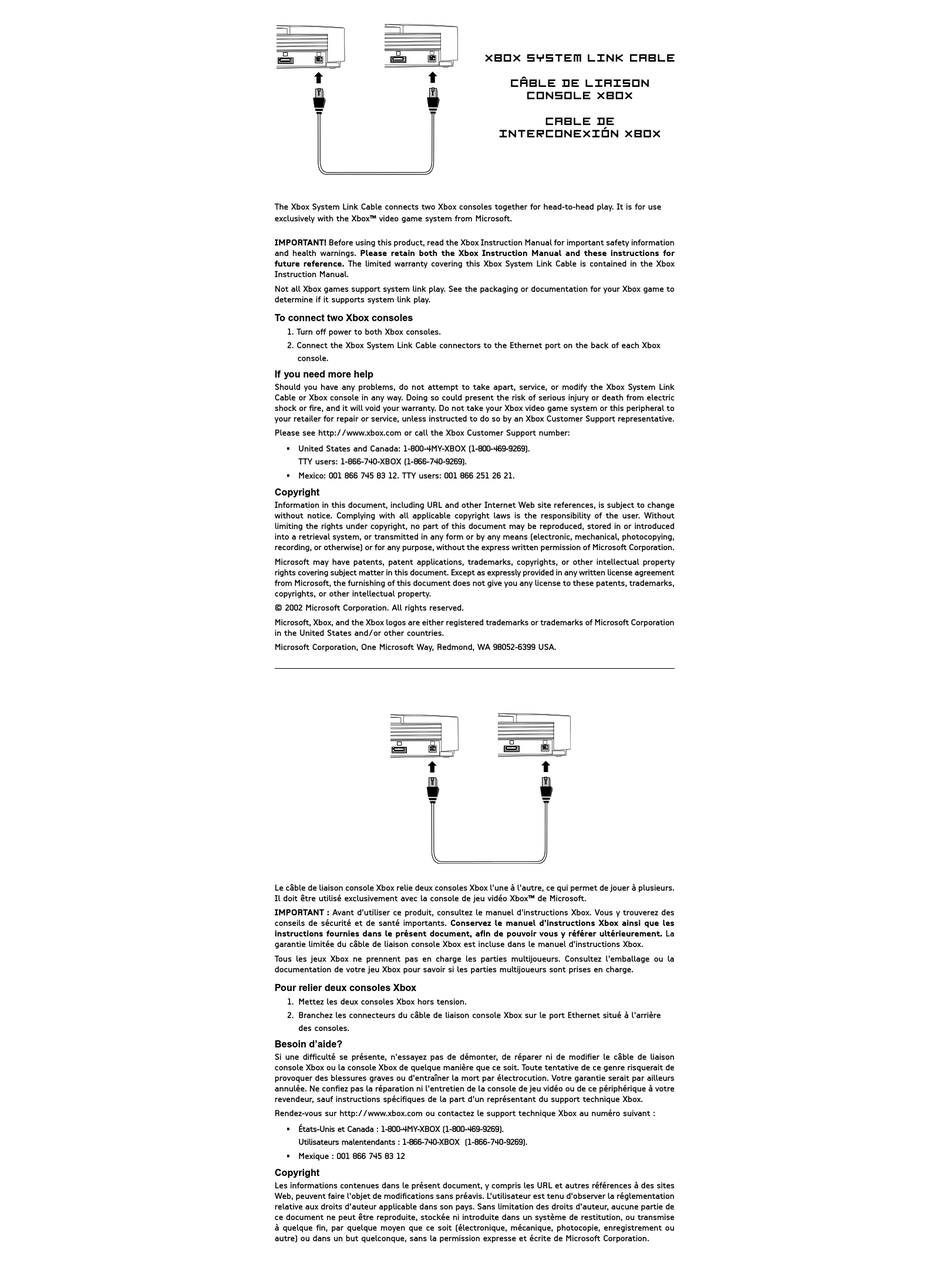 microsoft-system-link-cable-instruction-manual-pdf-download-manualslib