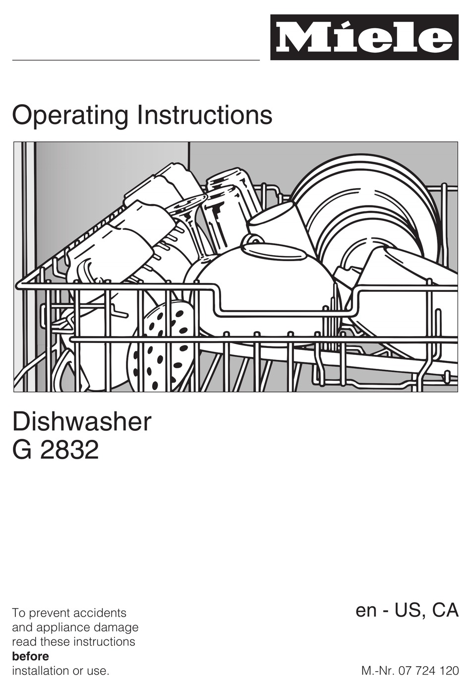 MIELE G2832SCI DISHWASHER OPERATING INSTRUCTIONS MANUAL ManualsLib