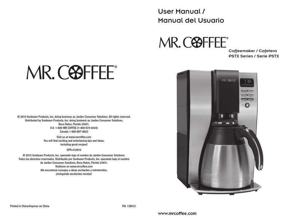 MR. COFFEE BVMCPSTX91 USER MANUAL Pdf Download ManualsLib