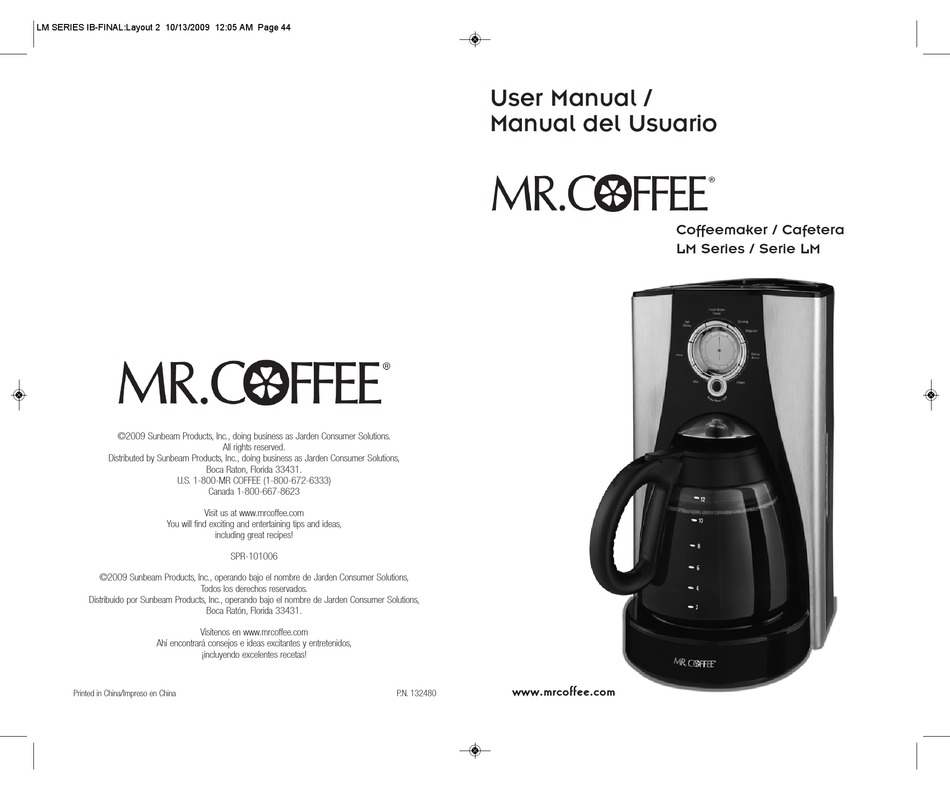 User manual Mr. Coffee SKX20 (English - 13 pages)