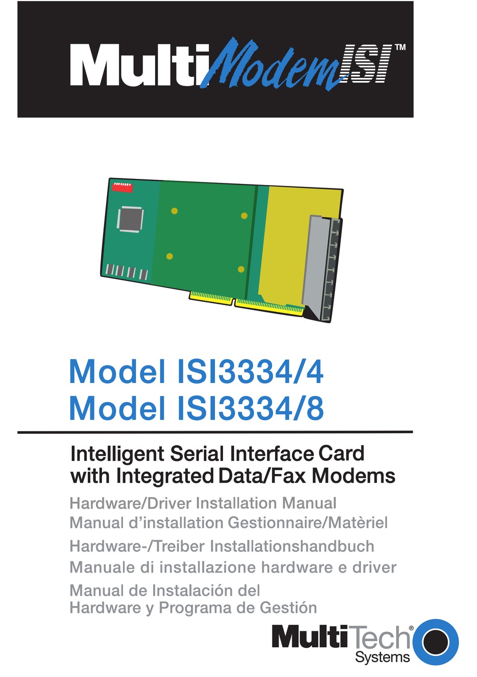 MULTITECH MULTIMODEM ISI ISI3334/4 MODEM USER MANUAL ManualsLib