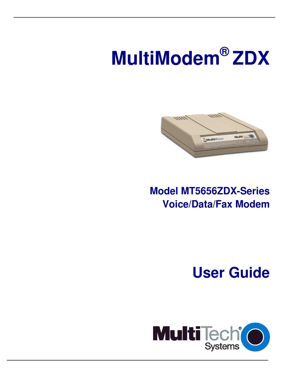 MULTITECH MT5656ZDX MODEM USER MANUAL ManualsLib