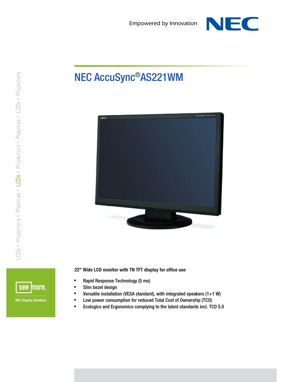 nec accusync as221wm