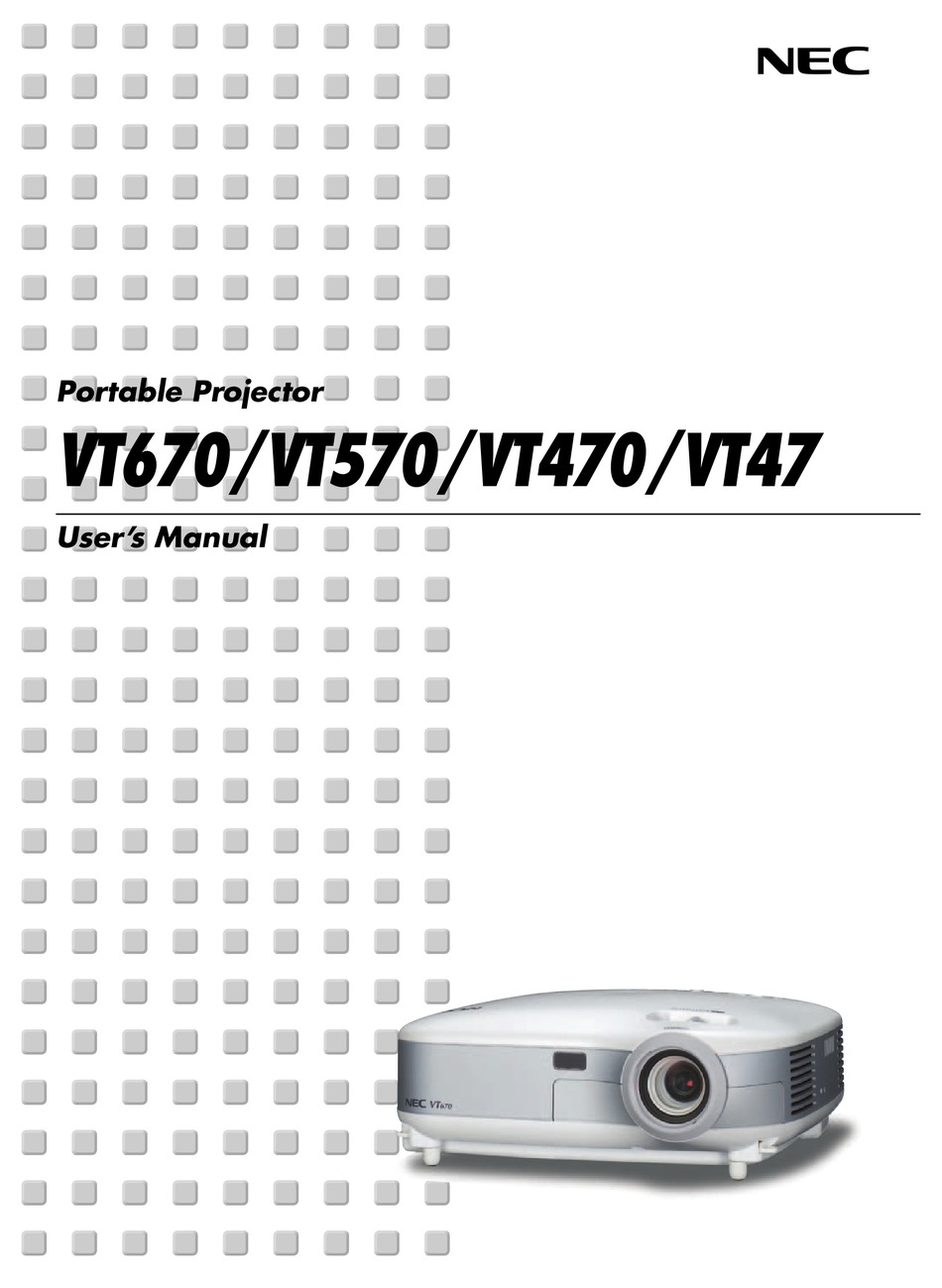 NEC VT670 Multimedia LCD Projector w/ ceiling mount. 