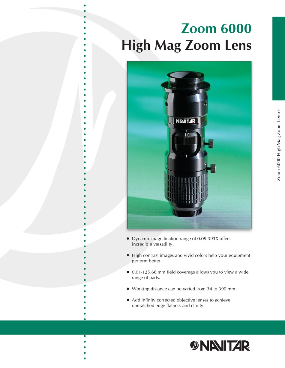 NAVITAR ZOOM 6000 1-60123 LENS 