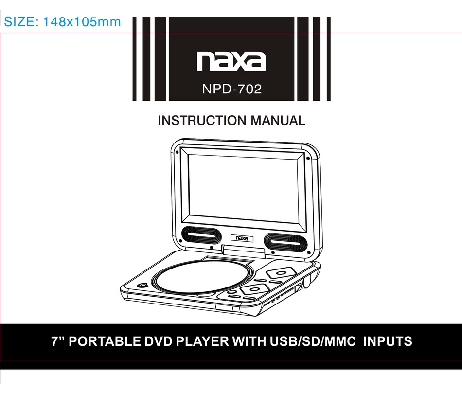 NAXA NPD702 PORTABLE DVD PLAYER INSTRUCTION MANUAL ManualsLib
