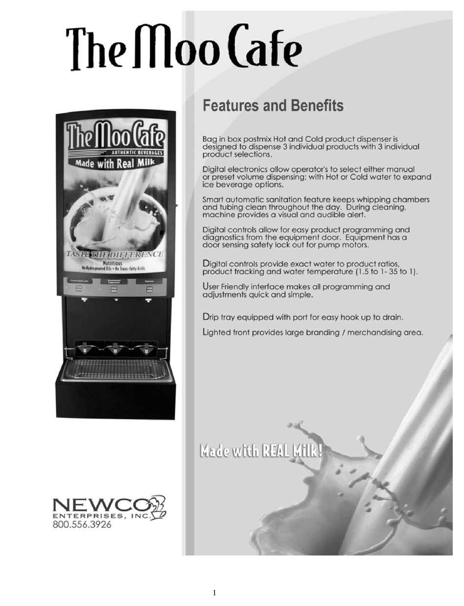 Newco Bistro 1 Beverage Dispenser, Electric (Hot)