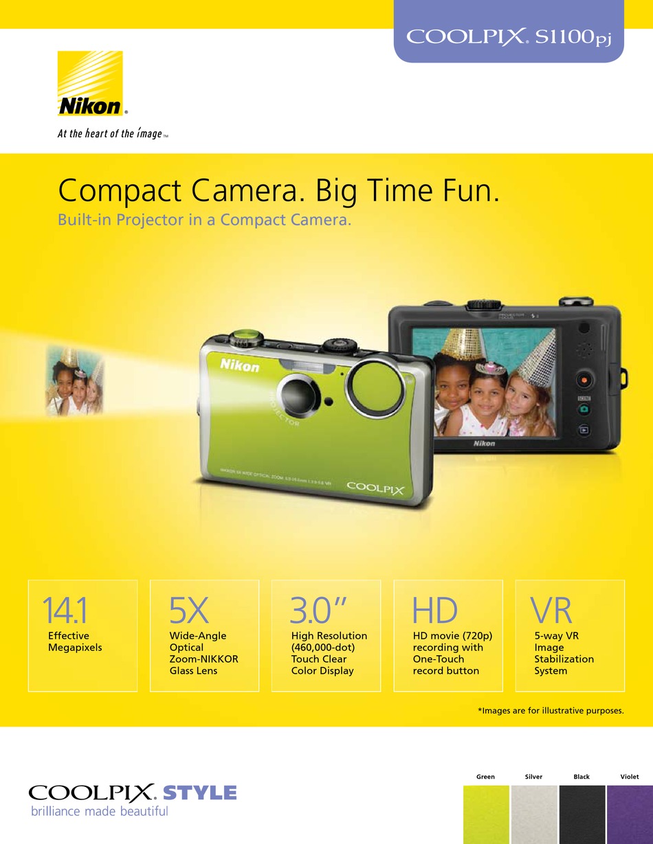 NIKON COOLPIX S1100PJ DIGITAL CAMERA SUPPLEMENTARY MANUAL ManualsLib