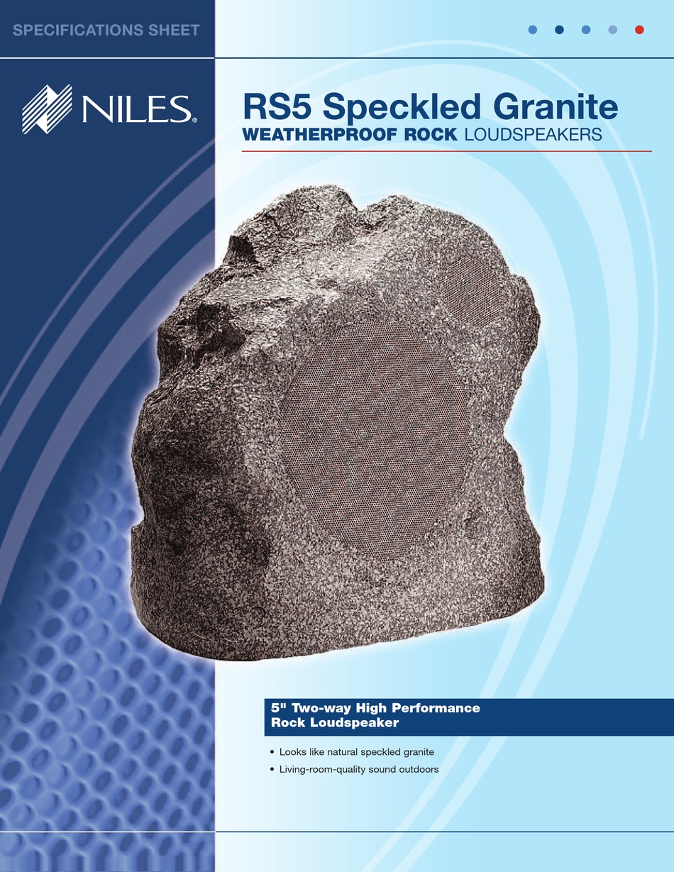 Niles RS5 Speckled Granite Pro Weatherproof Rock Loudspeaker 