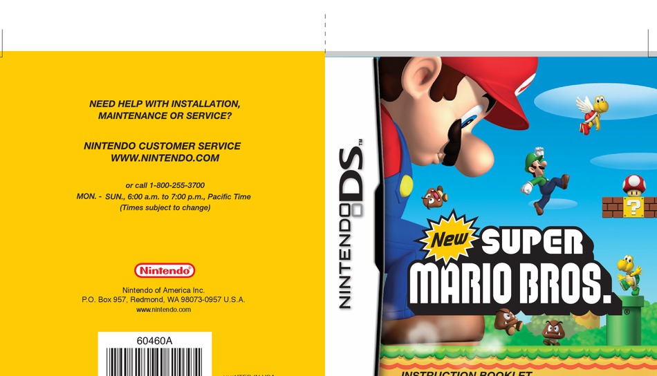 Nintendo Super Mario Bros Video Game Instruction Booklet Manualib 0297