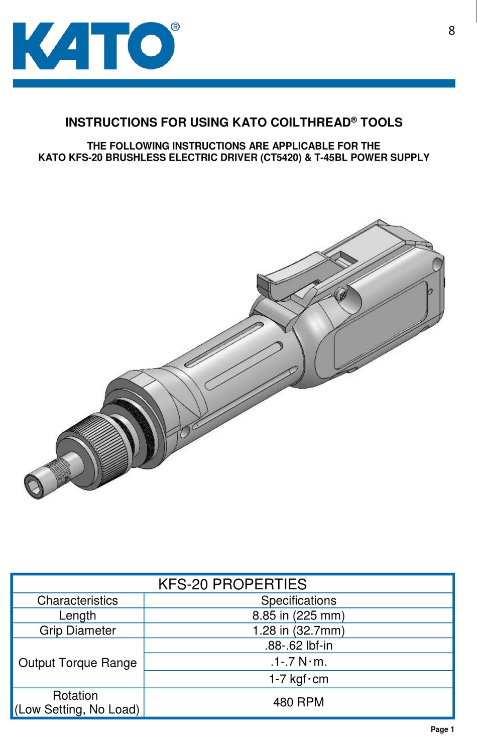 KATO KFS20 INSTRUCTIONS MANUAL Pdf Download ManualsLib