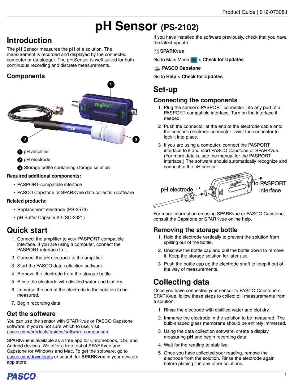 PASCO PS-2102 PRODUCT MANUAL Pdf Download | ManualsLib