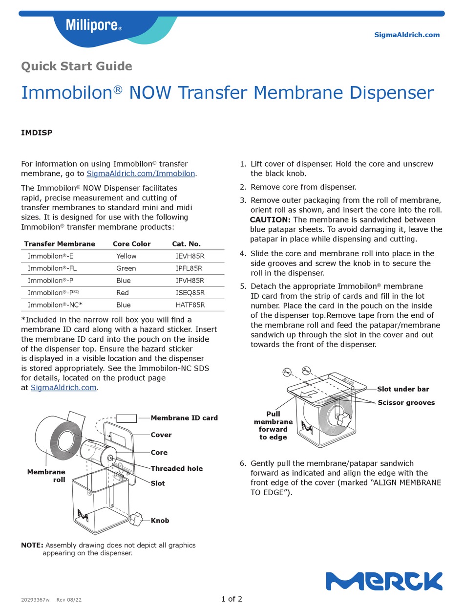 MERCK MILLIPORE IMMOBILONE QUICK START MANUAL Pdf Download ManualsLib