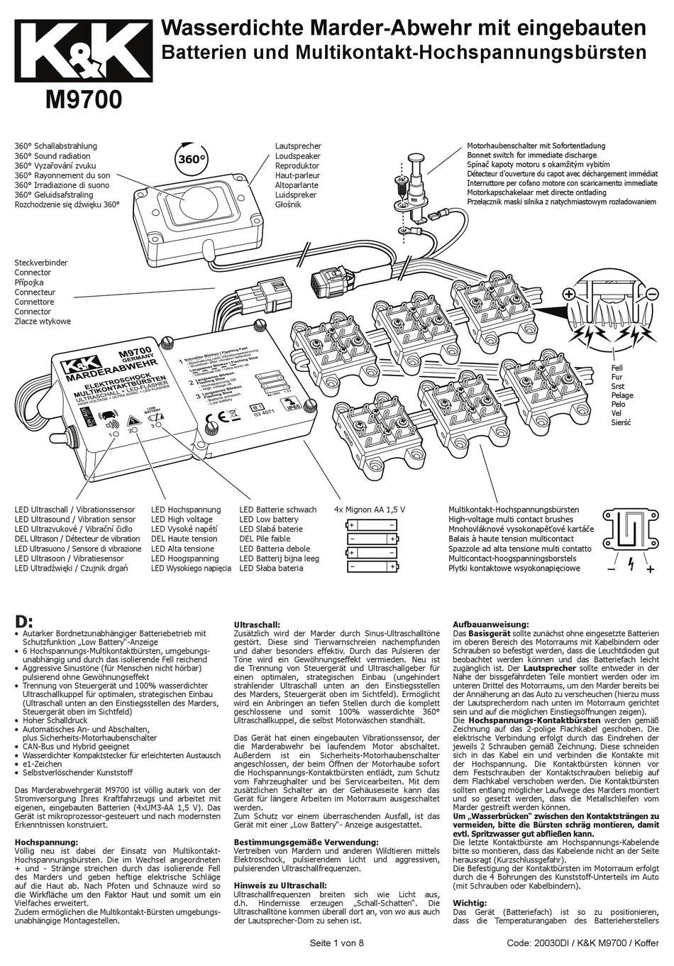 K&K M9700 INSTRUCTIONS MANUAL Pdf Download ManualsLib
