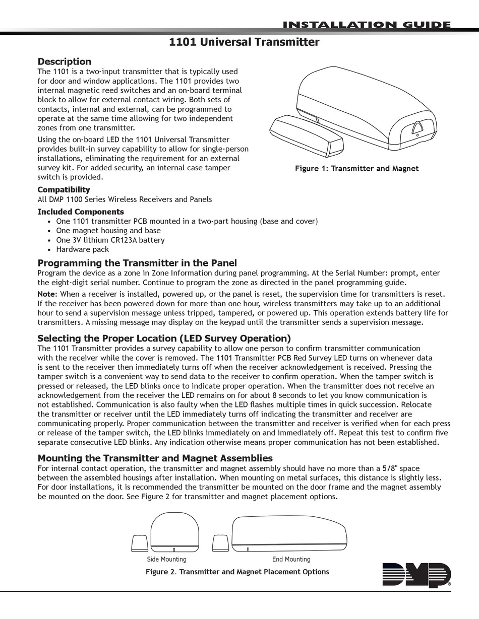 DMP ELECTRONICS 1101 INSTALLATION MANUAL Pdf Download ManualsLib