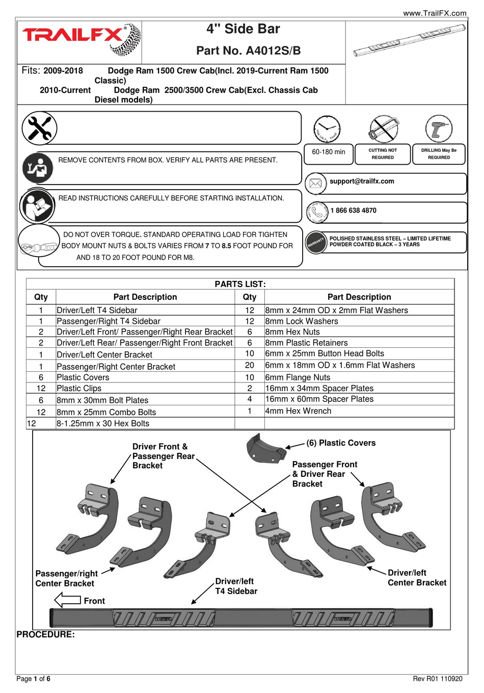 TRAILFX A4012S INSTALLATION INSTRUCTIONS MANUAL Pdf Download ManualsLib