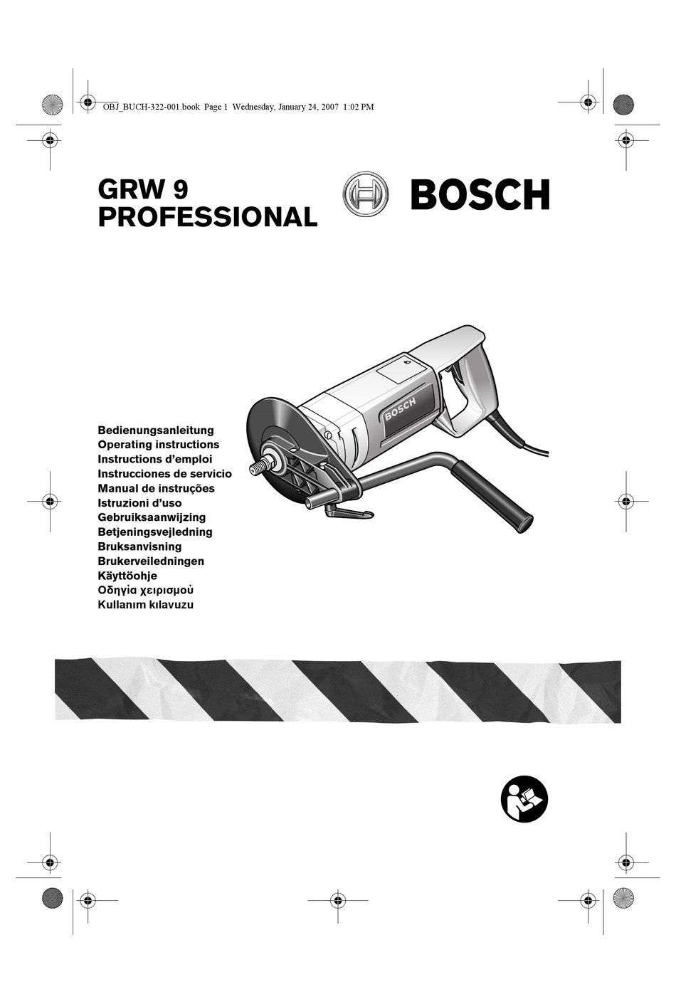 BOSCH PROFESSIONAL GRW 9 OPERATING INSTRUCTIONS MANUAL Pdf Download .
