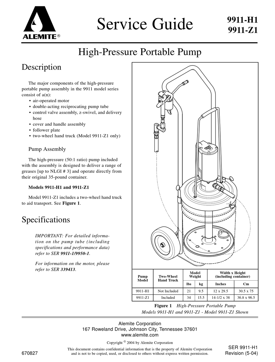 ALEMITE 9911H1 SERVICE MANUAL Pdf Download ManualsLib