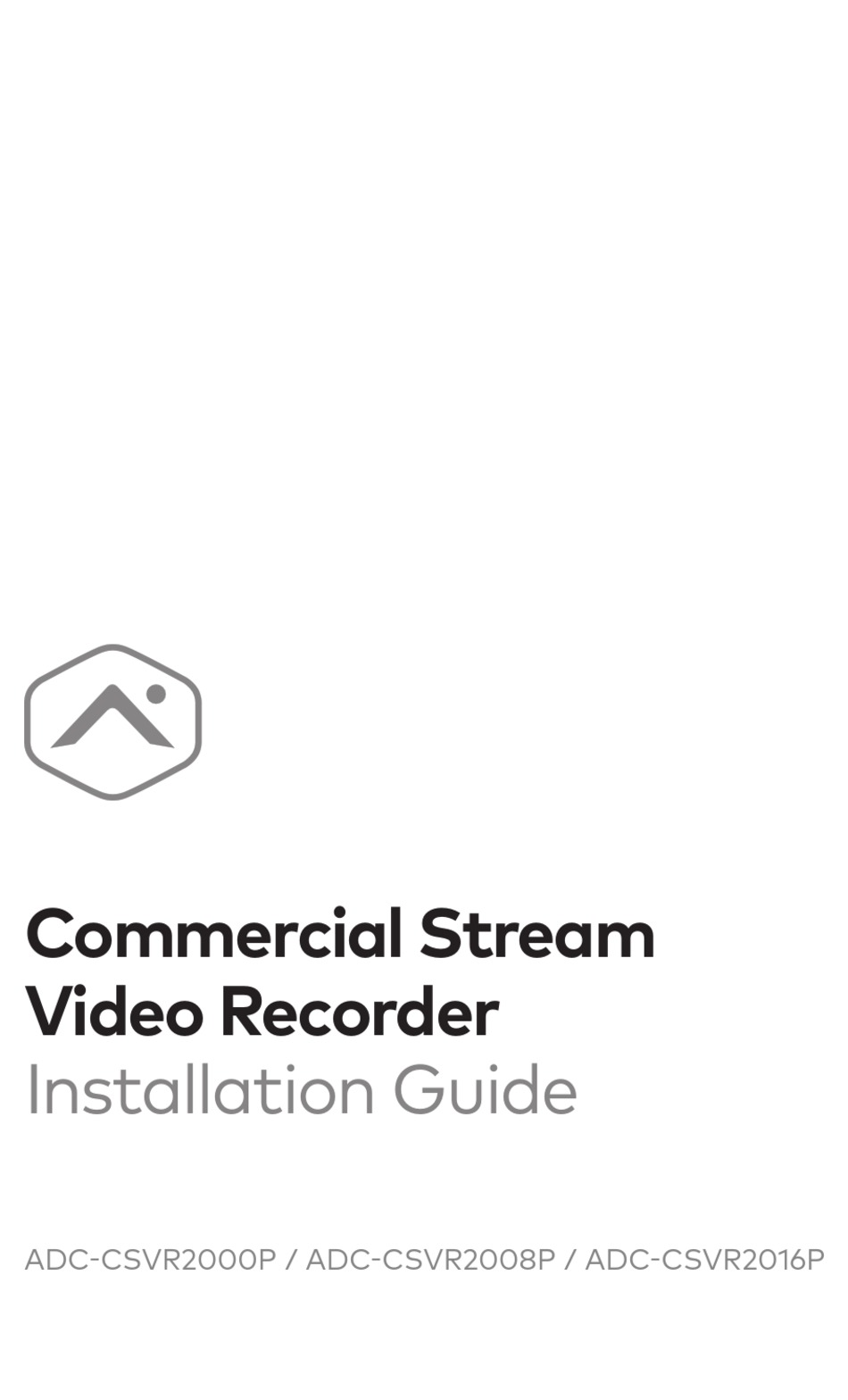 ADCCSVR2000P INSTALLATION MANUAL Pdf Download ManualsLib