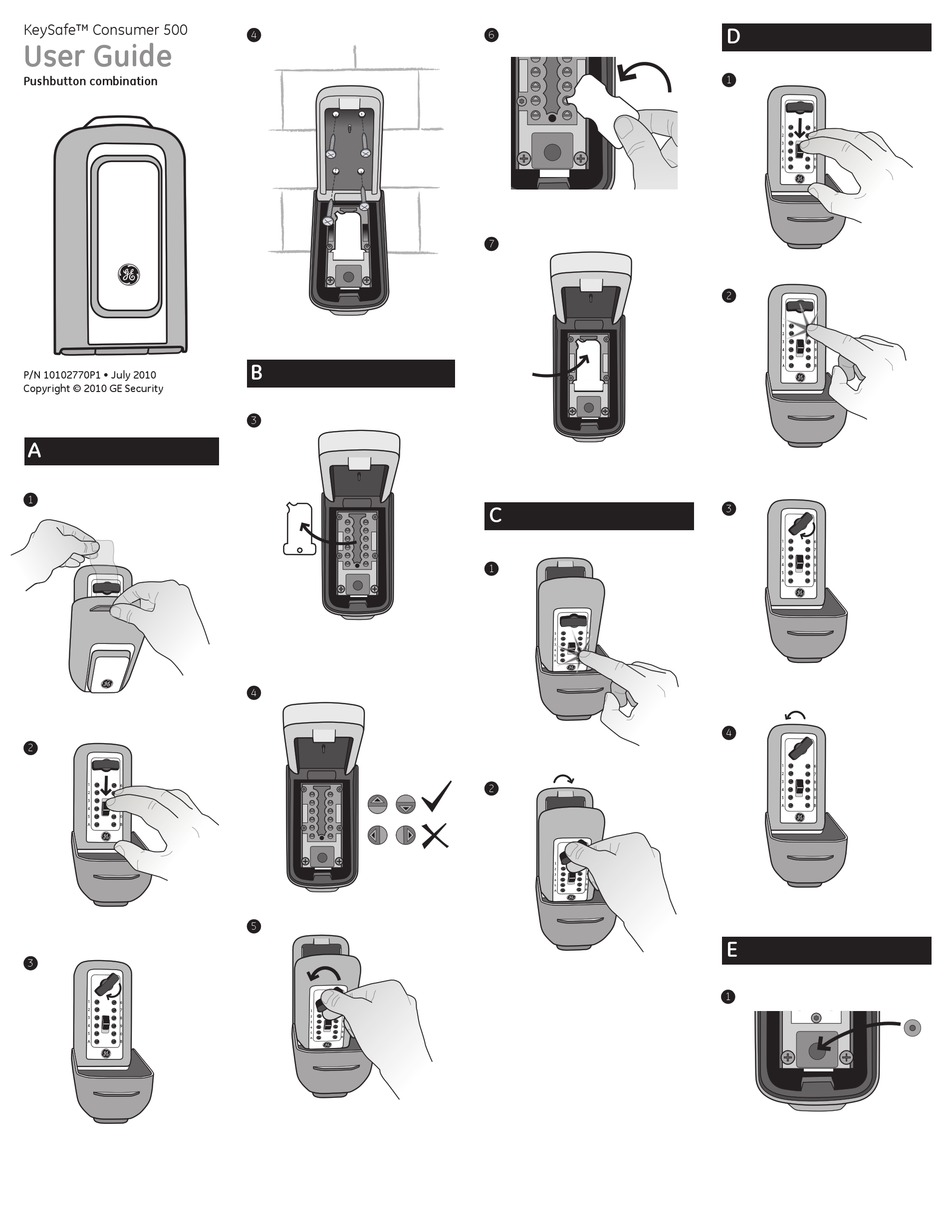 GE KEYSAFE CONSUMER 500 USER MANUAL Pdf Download ManualsLib