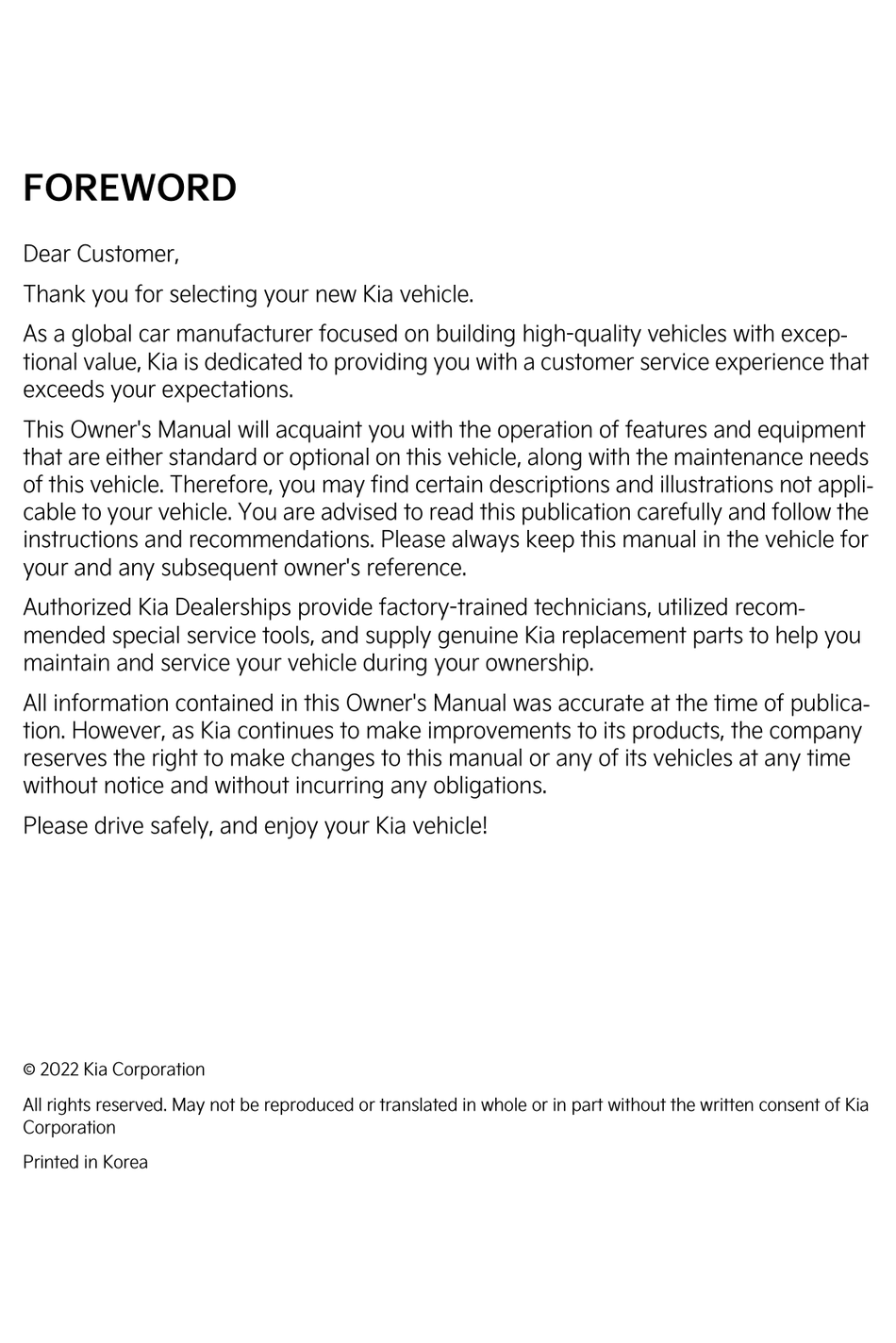 KIA CERATO 2022 OWNER'S MANUAL Pdf Download ManualsLib