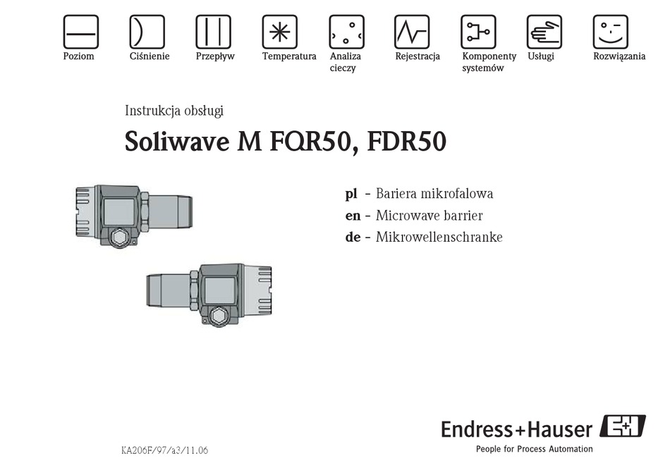 ENDRESS+HAUSER SOLIWAVE M FQR50 MANUAL Pdf Download ManualsLib