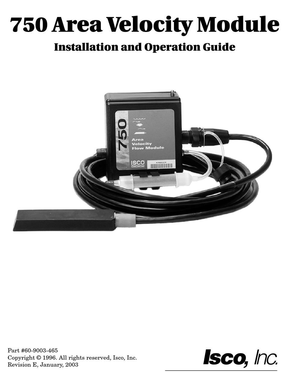 ISCO 750 INSTALLATION AND OPERATION MANUAL Pdf Download ManualsLib