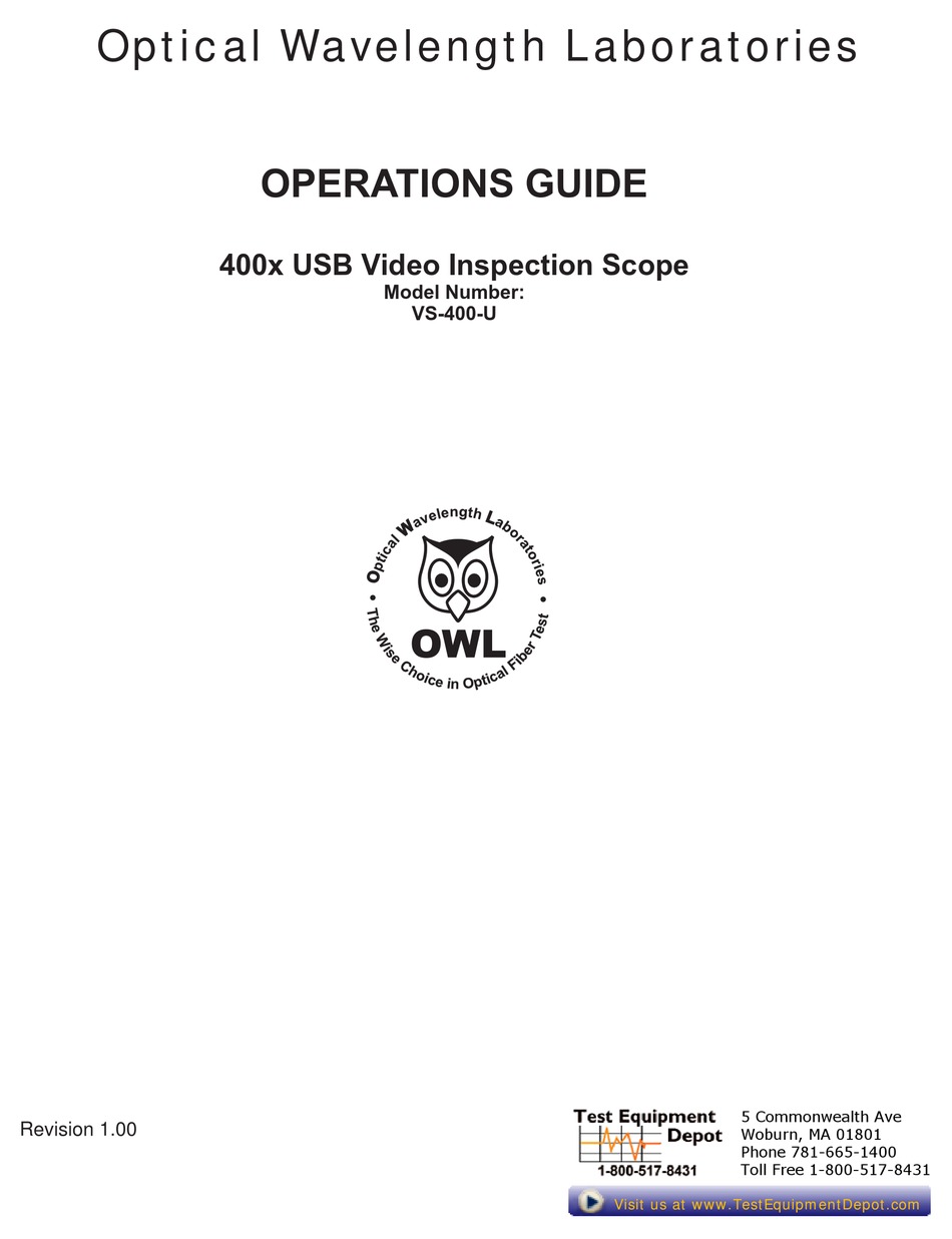 OWL VS400U OPERATION MANUAL Pdf Download ManualsLib