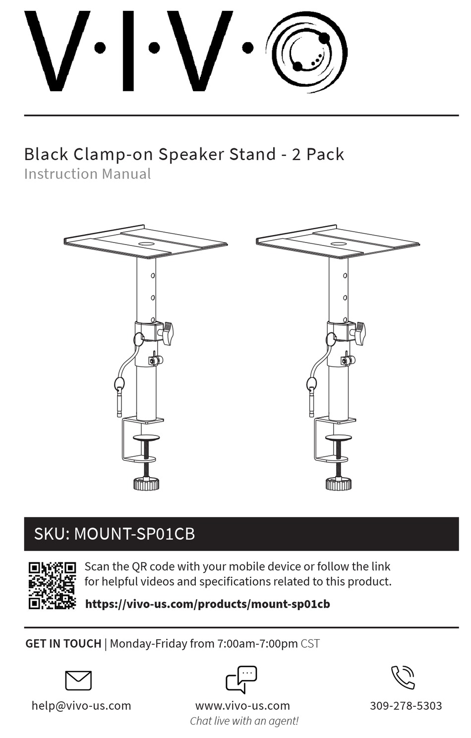 VIVO MOUNT-SP01CB INSTRUCTION MANUAL Pdf Download | ManualsLib