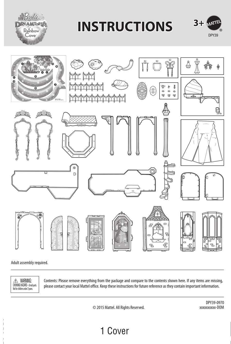 MATTEL BARBIE DREAMTOPIA RAINBOW COVE DPY39 INSTRUCTIONS MANUAL Pdf