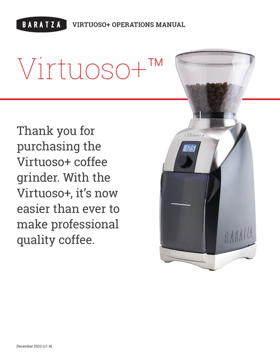 BARATZA VIRTUOSO+ OPERATION MANUAL Pdf Download ManualsLib