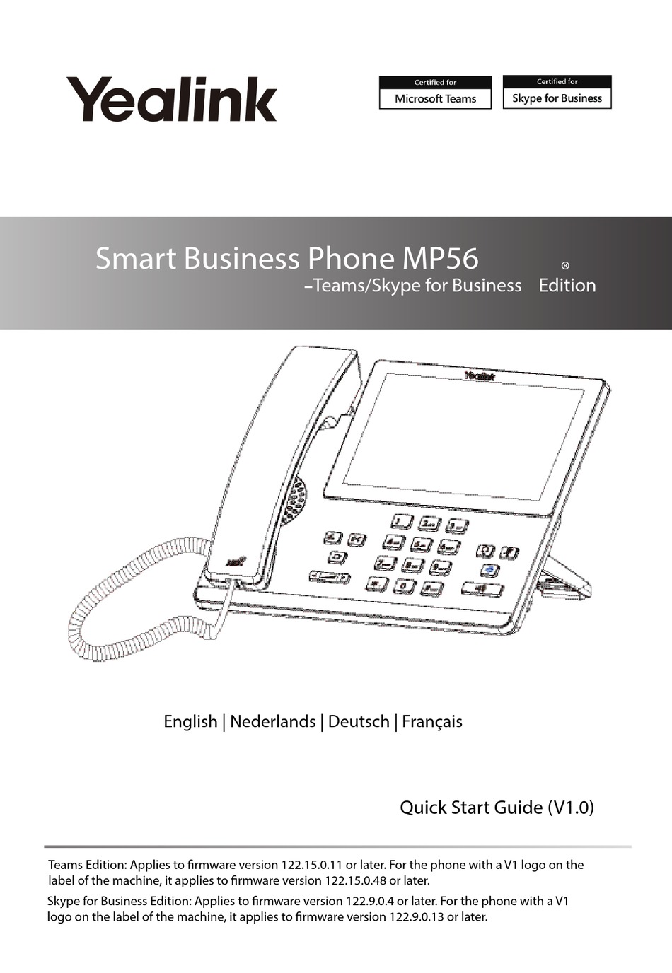 YEALINK MP56 QUICK START MANUAL Pdf Download ManualsLib