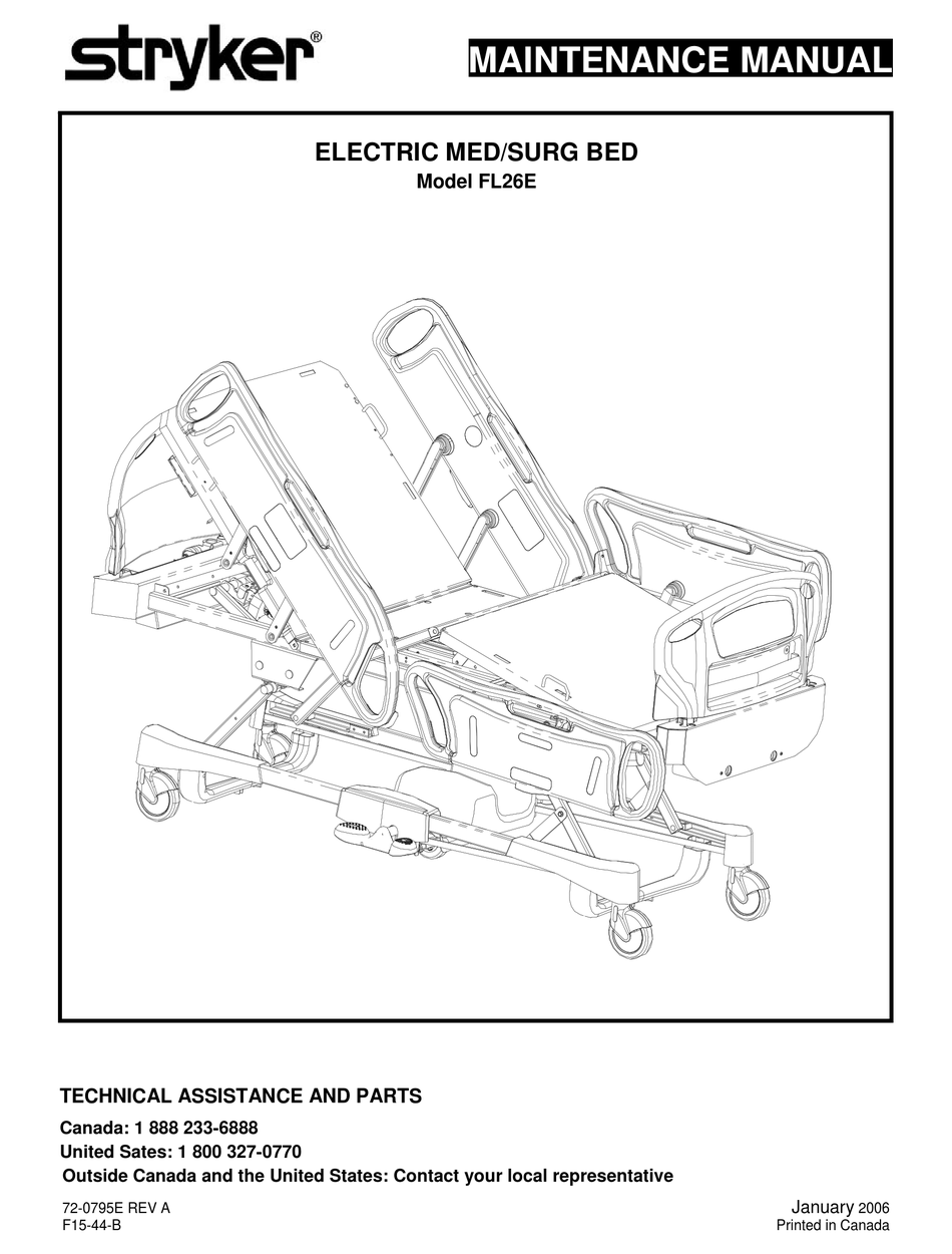 STRYKER FL26E MAINTENANCE MANUAL Pdf Download ManualsLib