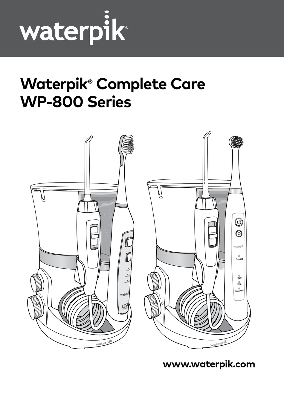 WATERPIK COMPLETE CARE WP800 SERIES MANUAL Pdf Download ManualsLib