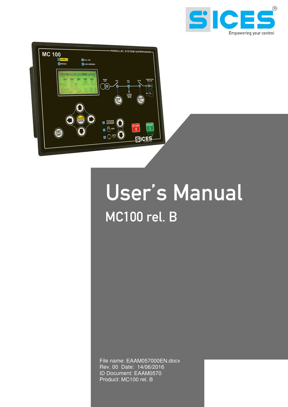 SICES MC100 USER MANUAL Pdf Download ManualsLib