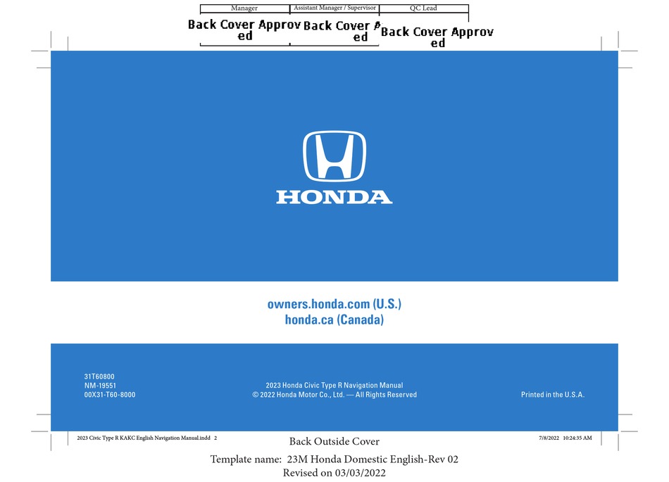 HONDA CIVIC TYPE R 2023 NAVIGATION MANUAL Pdf Download ManualsLib