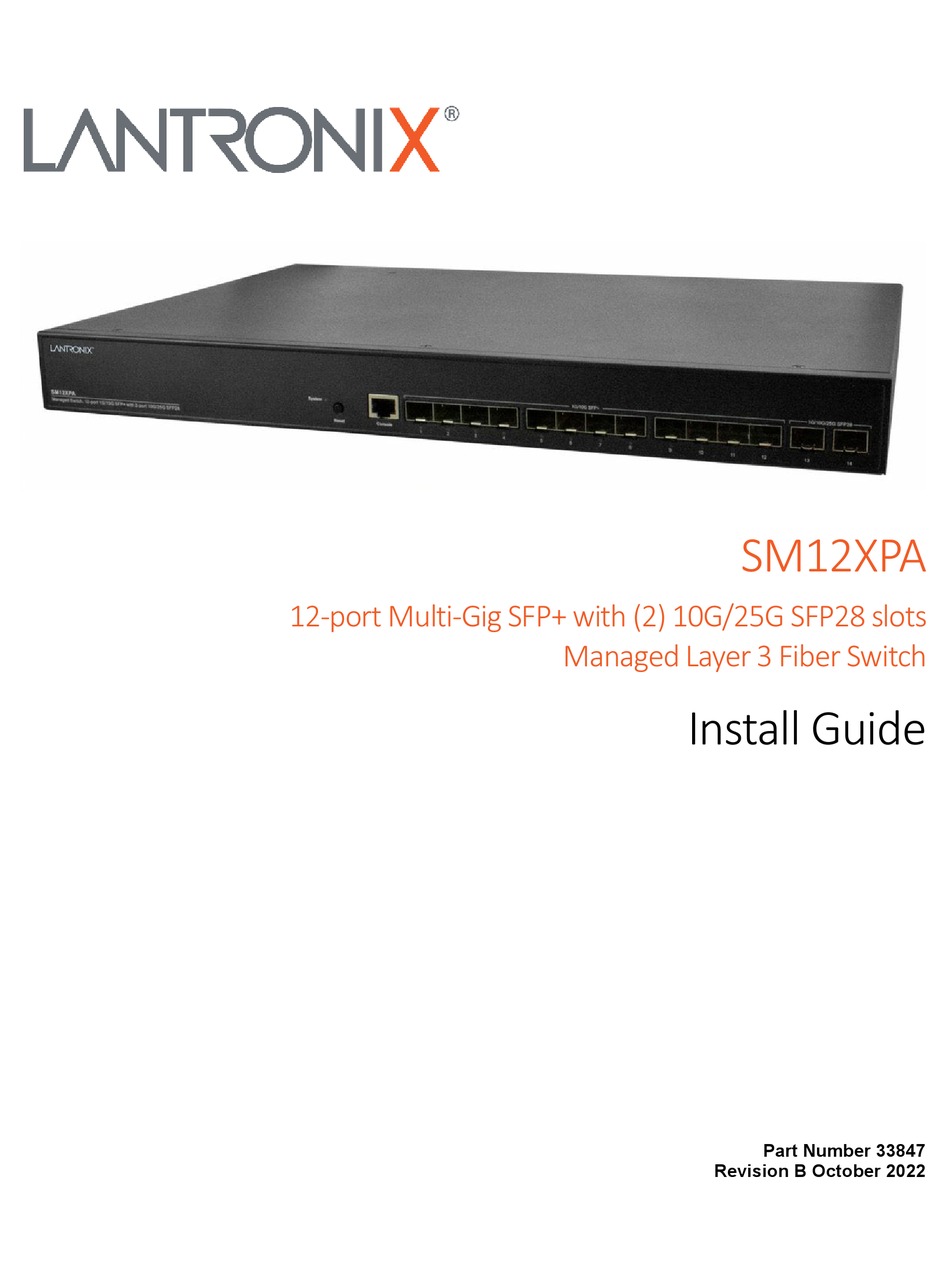 LANTRONIX SM12XPA INSTALL MANUAL Pdf Download ManualsLib