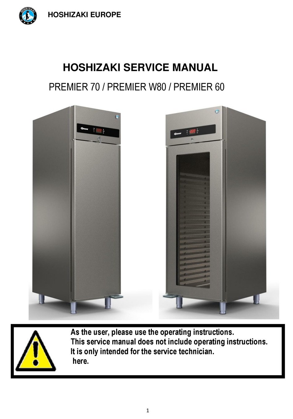 HOSHIZAKI PREMIER 70 SERVICE MANUAL Pdf Download ManualsLib
