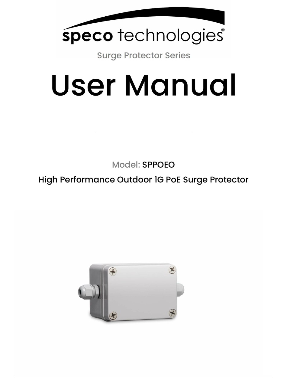 SPECO SPPOEO USER MANUAL Pdf Download ManualsLib