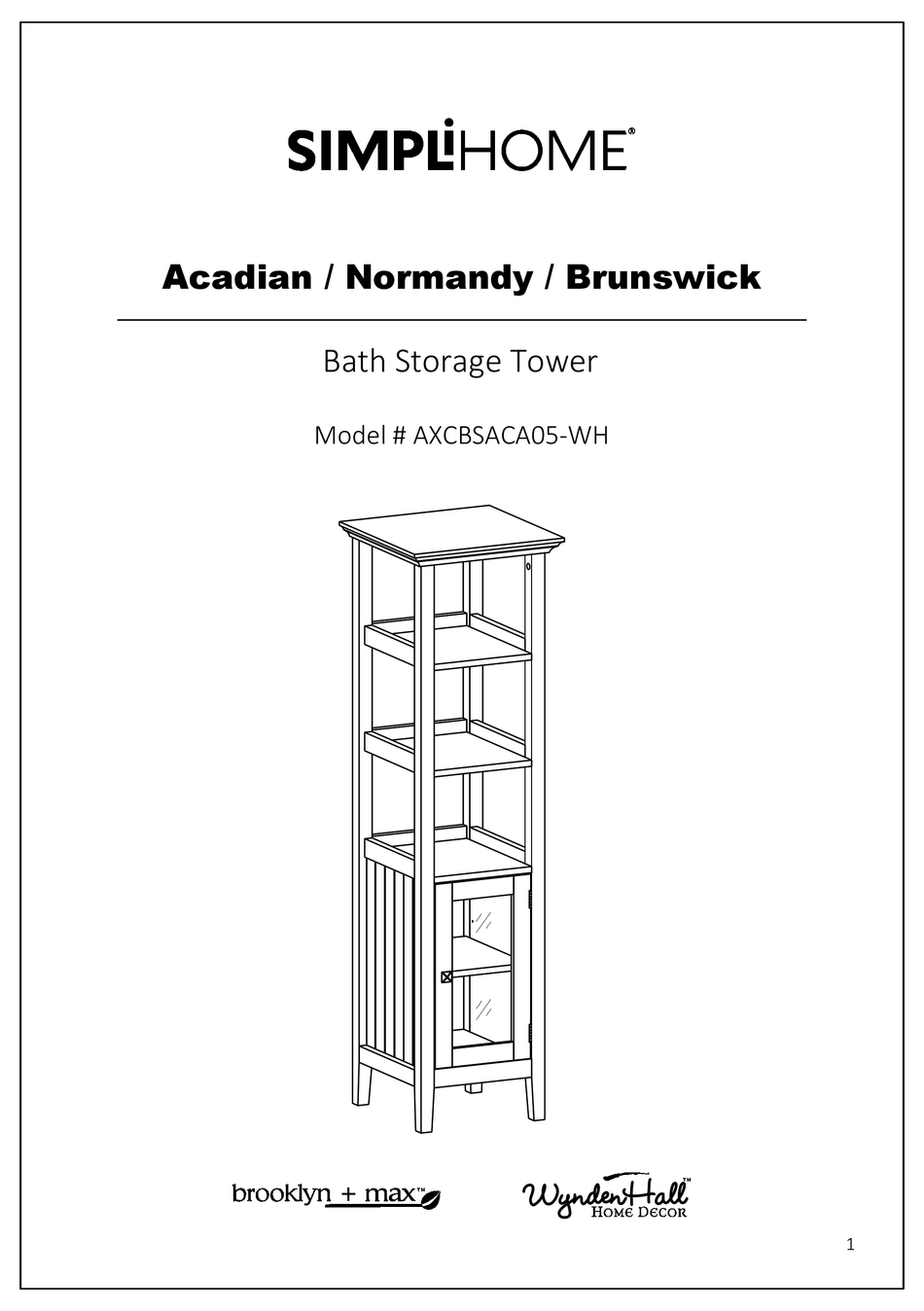 SIMPLIHOME ACADIAN AXCBSACA05-WH MANUAL Pdf Download | ManualsLib