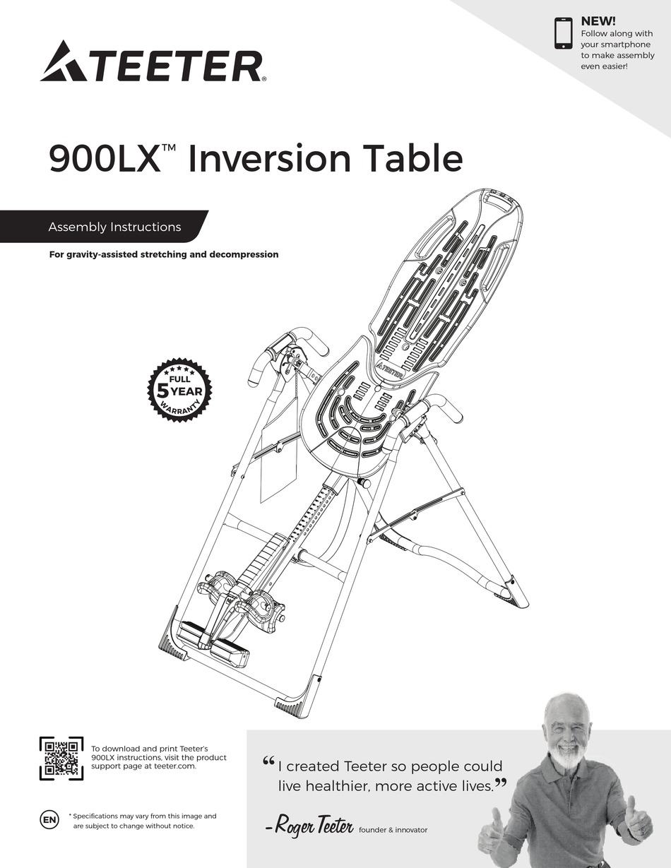 TEETER 900LXTM ASSEMBLY INSTRUCTIONS MANUAL Pdf Download ManualsLib
